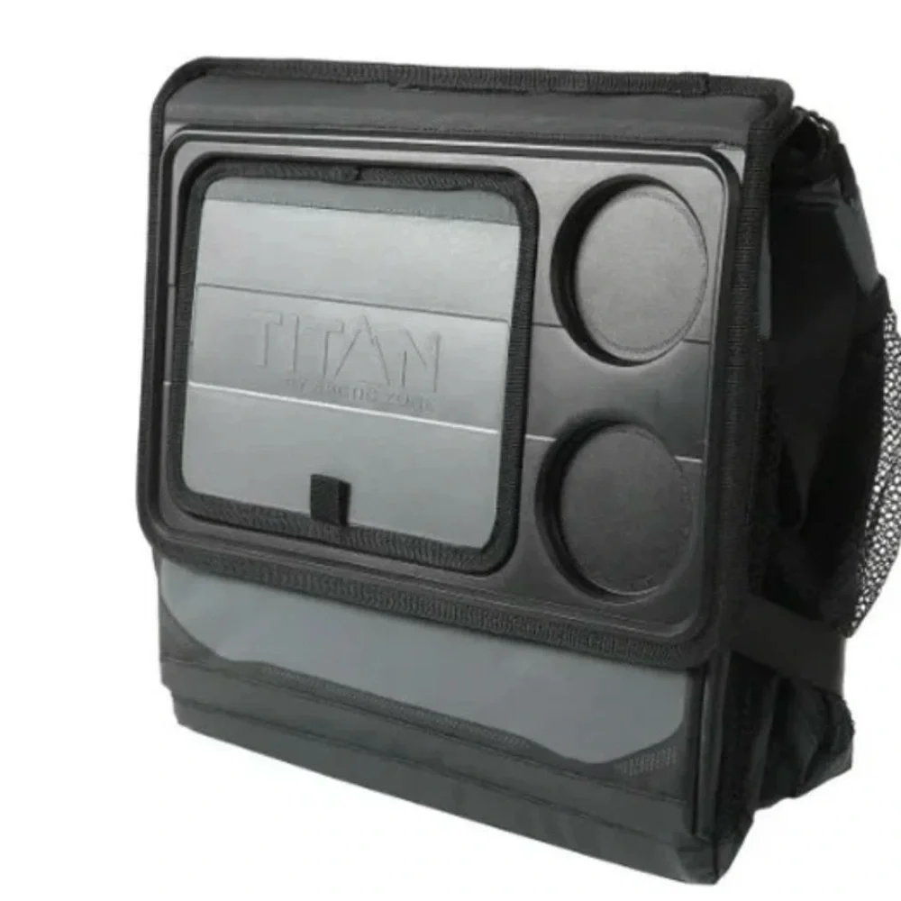 Titan 40-can Collapsible Cooler/ Gray With Two Drink Holder Tabletop - Picture 4 of 10